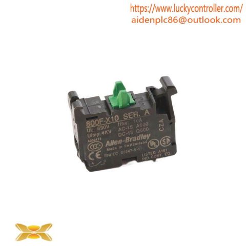 ABB 800F-X10 Contact Block, 22.5mm, Plastic, 1 NO, Industrial Control Module