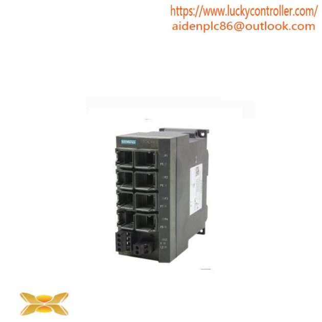 SIEMENS 6GK5208-0BA00-2AA3: Industrial-grade SCALANCE X208 Managed Ethernet Switch, 8 Ports