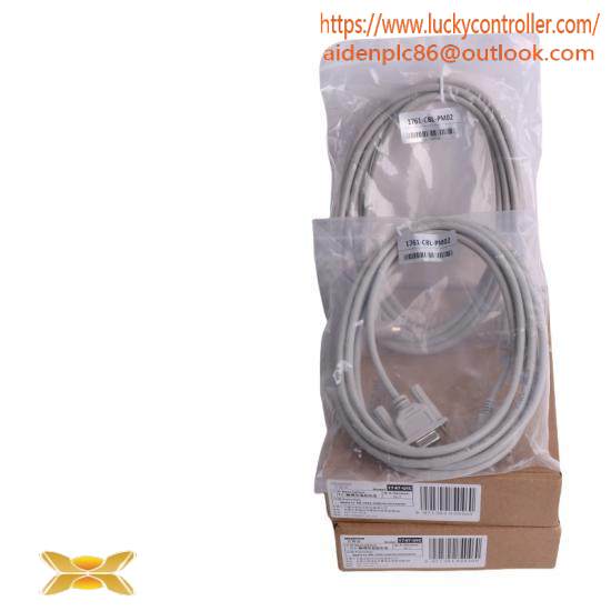 Allen-Bradley 1761-CBL-PM02 RS232 Cable, 8-Pin Mini DIN to 9-Pin D Shell Connector