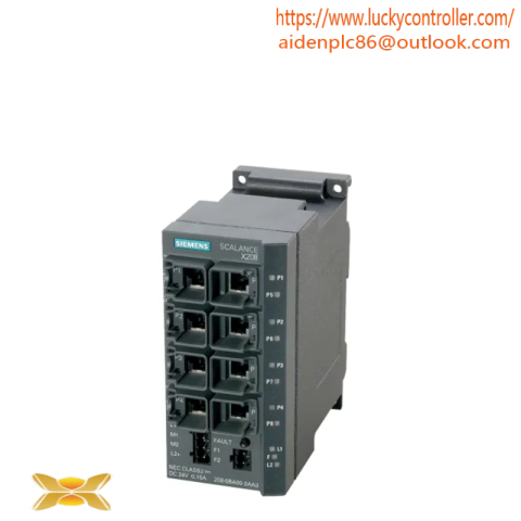 SIEMENS SCALANCE X208 - Pro Managed IE Switch, 8x 10/100Mbps Ports, IP65/67 Rated