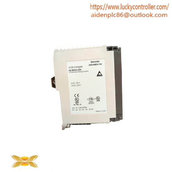schneider_as-bdau-204_4_chan_analog_output.jpg Schneider AS-BDAU-204 4-Channel Analog Output Module, Advanced Control Solutions